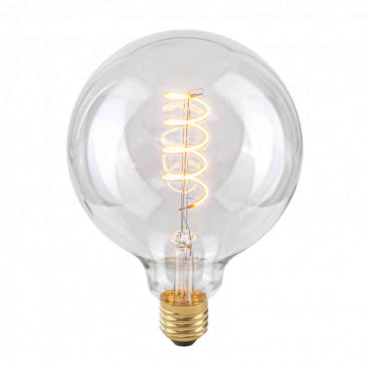 E27 4W 2200K G125 Spiral Clear
